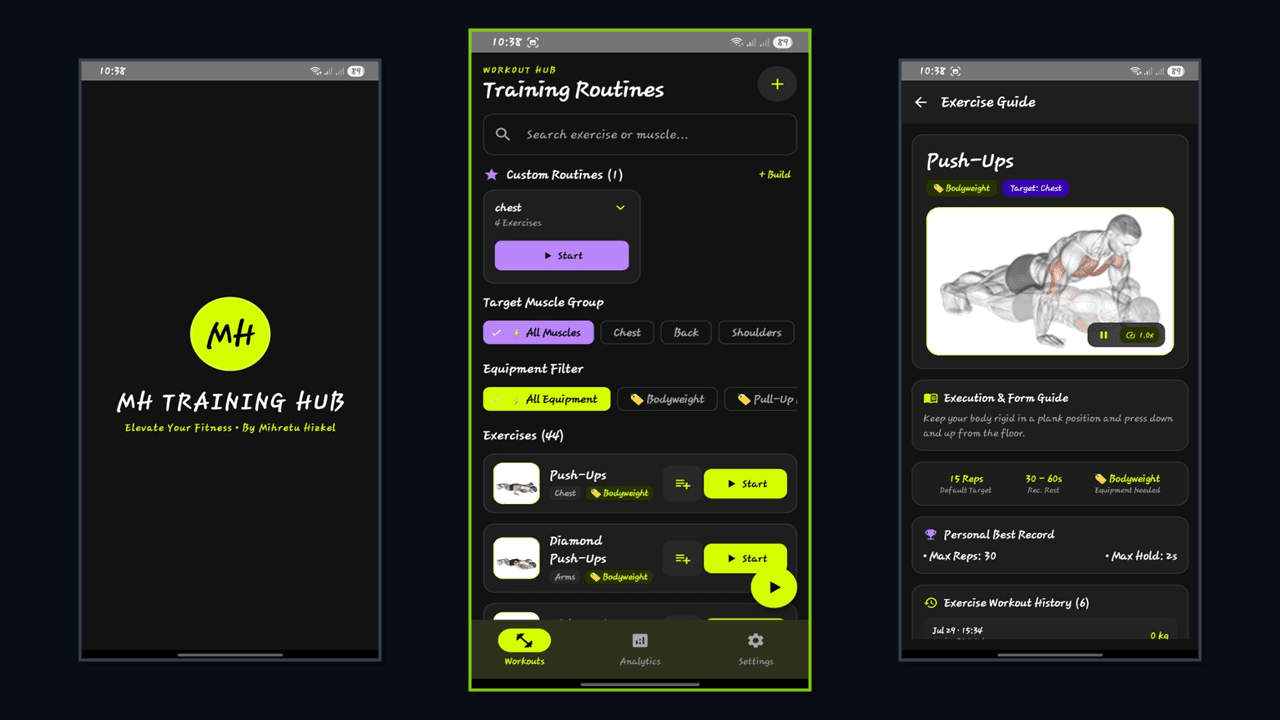 Home Workout Android App Preview screenshot